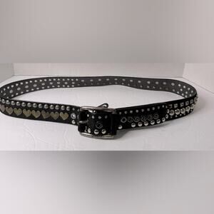 Brambilla Made in Italy multi metal studs around the belt .Measures 45 inches
